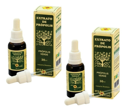 Extrato De Própolis Verde Apis Flora Saúde Imunidade 2x30ml