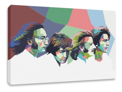Cuadro Decorativo Canvas Beatles Vector Color 120x80