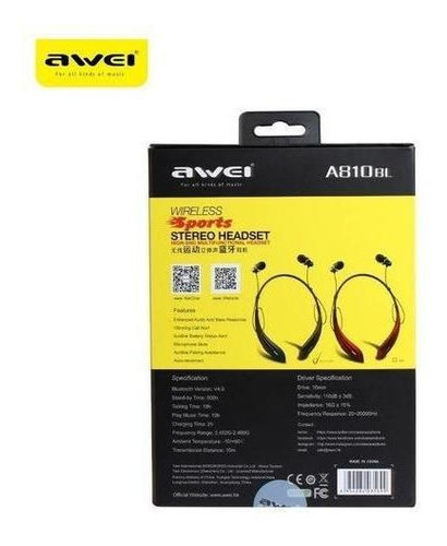 Audífonos Magnéticos Awei A810bl Inalámbricos Bluetooth Kusa