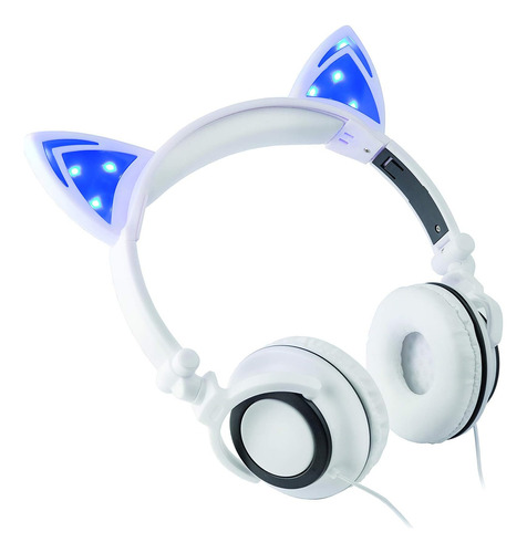 Auriculares Sobre Oreja Cabeza Oreja Gato Iluminada Audio Y