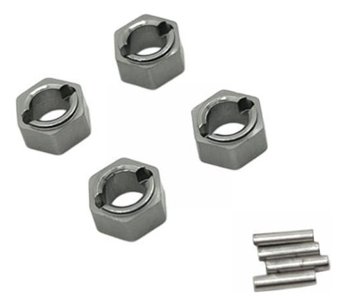 4 Cubos De Acionamento Hexagonal De Roda Adaptador Cinza