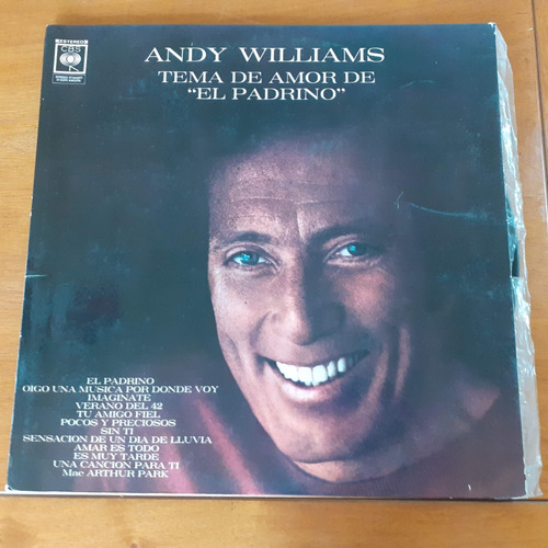 Andy Williams Tema De Amor El Padrino Vinilo