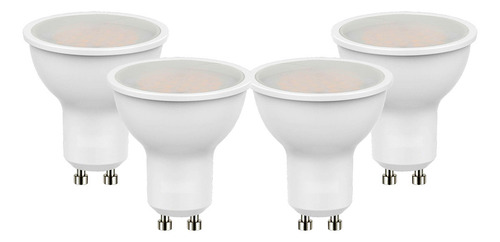 Lampara Dicroica Gu10 5w Luz Led Fria Calida Pack 110º X4 Luz Blanco frío