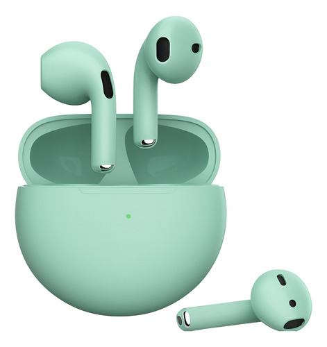 Fone De Ouvido Estéreo S/ Fio Bluetooth Pro 6 Mini Tws + Nf Verde