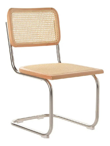 Silla Comedor Gaia Taure Acero Inoxidable Café Claro 1 Unidad