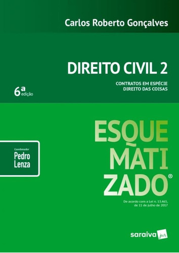 Direito Civil 2 Esquematizado - Parte Geral - Saraiva, De Pedro Lenza. Editora Saraiva, Capa Mole, Edição 6 Em Português