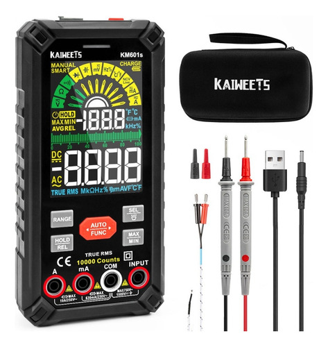 Multímetro Digital Kaiweets Km601s, Medidor De 10000 Cuentas