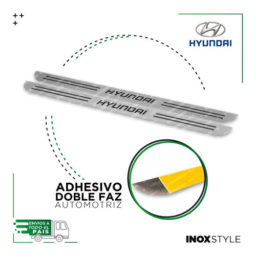 Kit 2 Cubre Zócalos Protector Para Hyundai Genesis Veloster Coupe Molduras Acero Inoxidable Juego De Accesorios X2