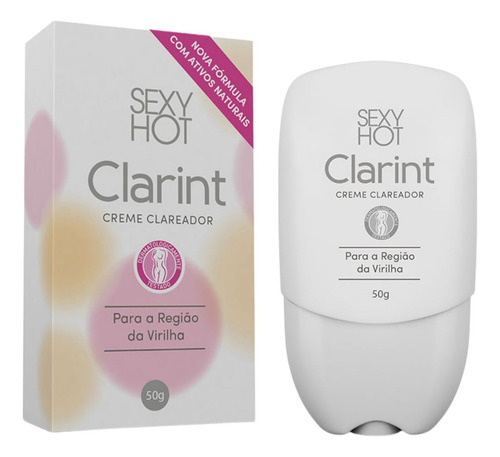  Creme Clareador Intímo De Virilha Região Pelvica Clarint 50g