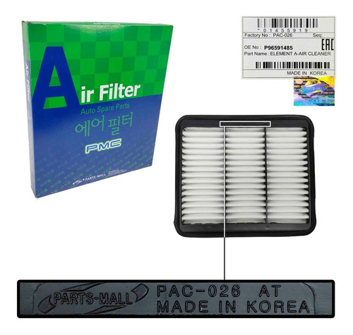 Imagen 8 de 9 de Filtro Aire Motor Chevrolet Spark 2005 2006 2007 Original