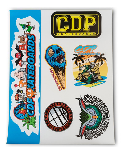 2 Planchas Calcos Skate X 6 Cdp Skateboards Termo Compu Deco