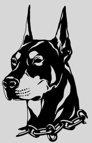 Vinilo Adhesivo Decorativo Perro Doberman