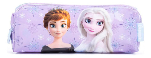 Estojo Escolar Feminino Frozen Ii Azul Claro Cor Azul-claro