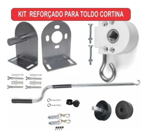 Kit Toldo Cortina Tela Solar 2,50m Largura X 2,80m Altura