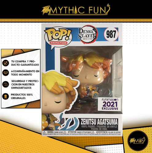 Funko Pop Demon Slayer Zenitsu Agatsuma 987 Funimation 2021 (Usado)