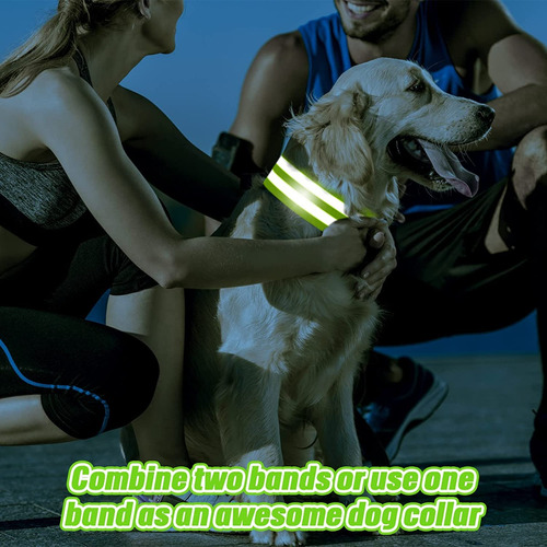 2 Pulsera Reflejante Correr Banda Deporte Bicicleta Moto
