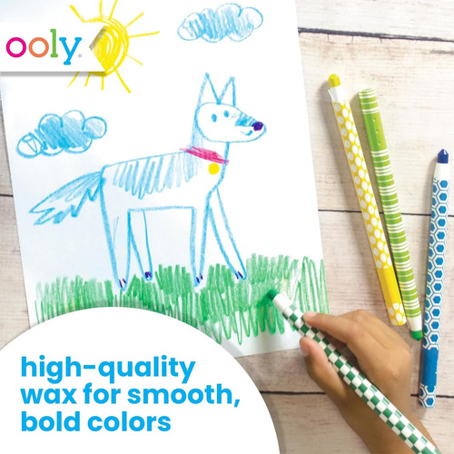 Ooly Color Appeel Crayon Sticks, Juego De 12 Crayones Pelabl