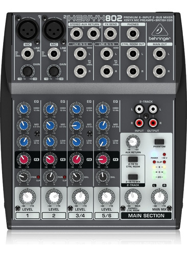 Consola Mezcladora Behringer Xenyx 802 8 Canales 2 Buses