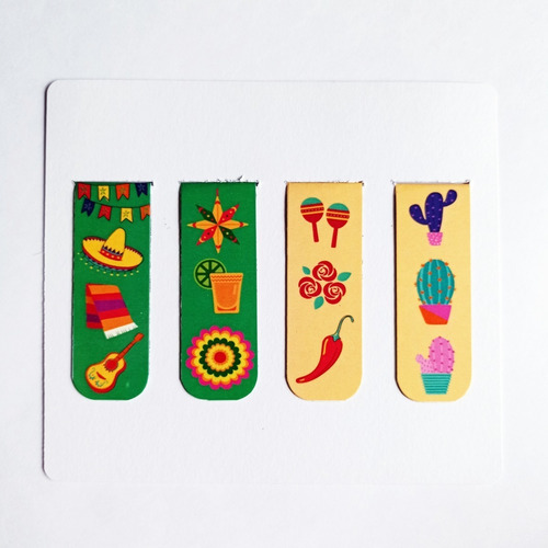 Kit 4 Marcadores De Páginas Magnéticos Exclusivos México