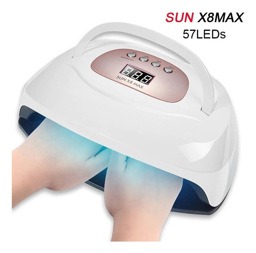 Lámpara De Uña Led Uv Profesional Sun X8 Max 150w