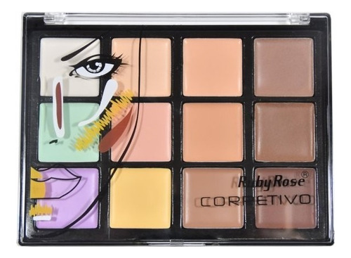 12xcores Professional Paleta Correctores Ruby Rose Original