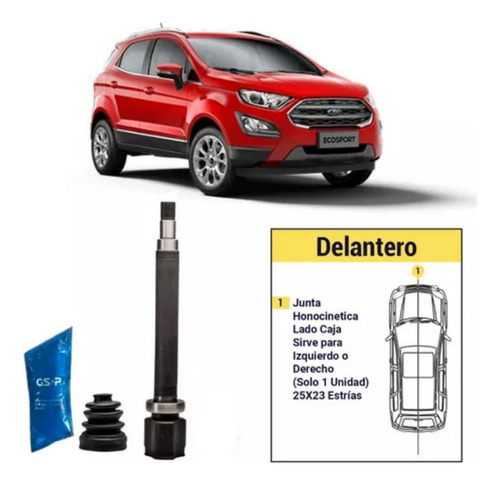 Junta Homocinetica 25x23 Derecha Ford Ecosport 1.6 2014