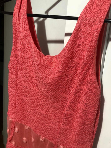 Imagen 2 de 4 de Vestido De Encaje Rosado