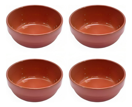 Set X 4 Cazuelas Esmaltada Apilable 17cm Locro Guisos Horno 