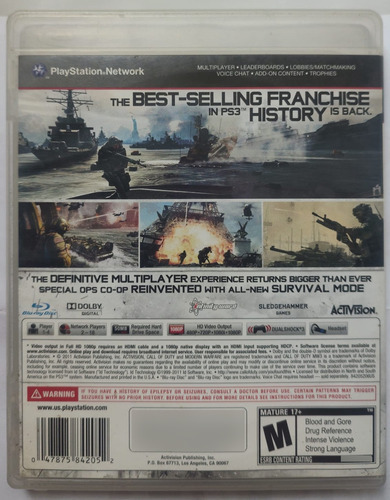 Call Of Duty Modern Warfare 3 Original Playstation 3 (Usado)