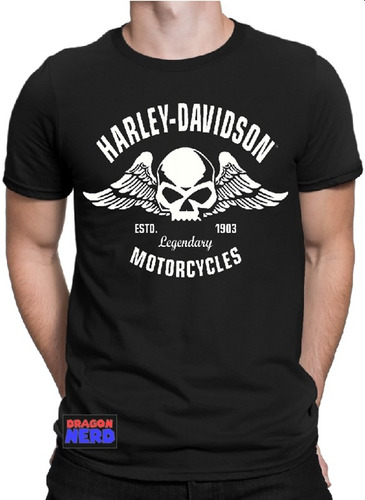 Camiseta Harley Davidson Moto Caveira Rock Bandas