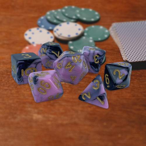 7 Uds Dados Poliédricos Coleccionables Juego De Mesa