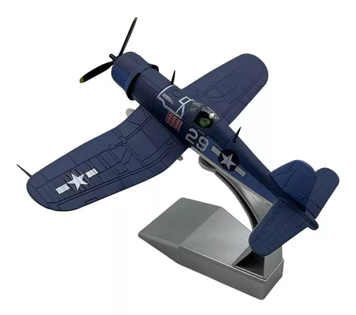 Avião de Controle Remoto com Tecla Acrobática para Crianças e Adultos,  LEAMBE F4U Corsair, Azul - Dular