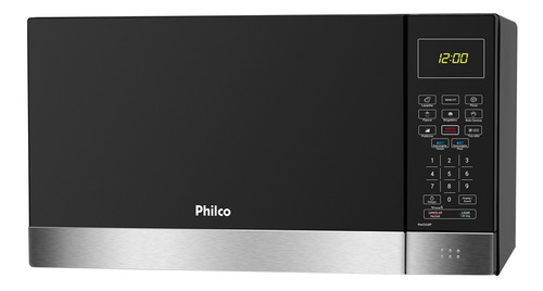 Microondas Philco Pmo26ip 26 Litros Menu Fit Preto Com Inox 220v