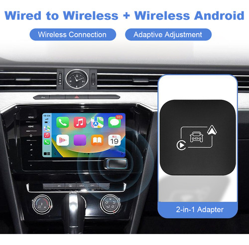 Carplay Android Auto Mini Ai Box Wifi Sem Fio
