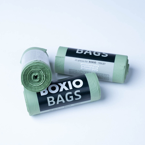 Boxio - Paquete De Bolsas, 3 X 25 Bolsas De Basura Compostab