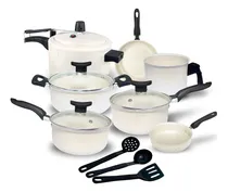 Comprar Jogo De Panelas Antiaderente 10 Un Teflon Panela De Pressão Cor Granito