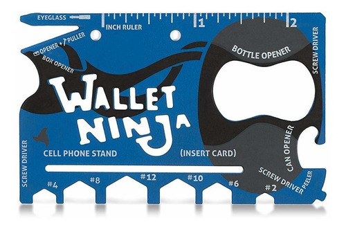 Wallet Ninja Tarjeta Multiherramienta 18 En 1 Tamaño Tarjeta
