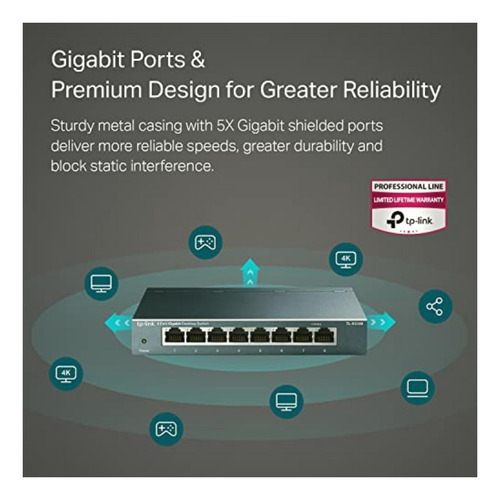 Tp-link Unmanaged Switch Escritorio 8puertos 10/100/1000mbps