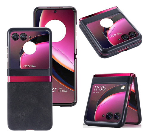 Funda Clásica De Cuero Para Pc Motorola Razr 40 Ultra