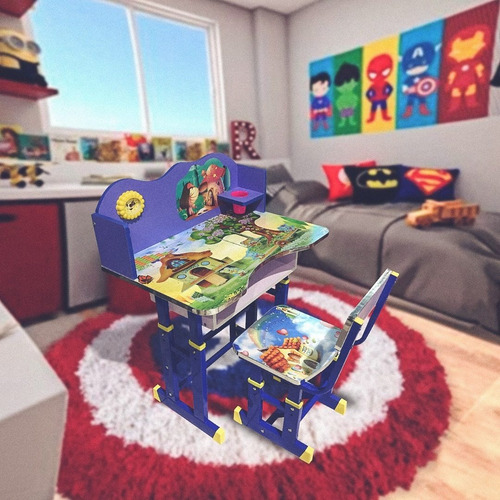 Escritorio De Niño Con Silla Altura Regulable Armado Gratis