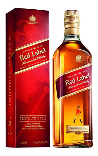Botella Whisky Johnnie Walker Rojo Litro