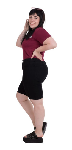Imagen 3 de 5 de Bermuda Mujer Jean Elastizada Calidad Premium Talle 46 Al 54