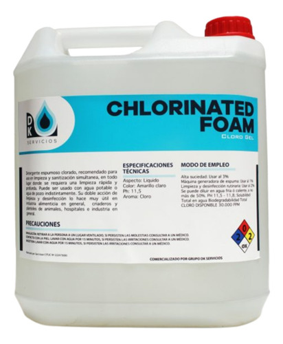 Cloro En Gel Bidón 5 Lts