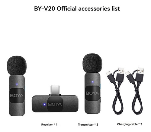 Micrófono Lavalier Inalámbrico By-v20 Para Transmisión En V