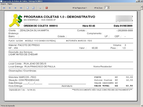 Programa Para Coleta E Entrega V1.0 Motoboy - Fpqsystem