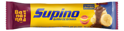 Barra De Banana Cobertura De Choc. Branco 24g Banana Brasil Sabor Sem Sabor