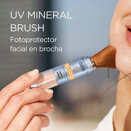 Fotoprotector Facial Fps 50+ Isdin Uv Mineral Brush Brocha +