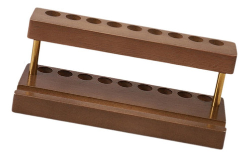 Portalápices De 9 Ranuras, De Madera, Resistente, Marrón