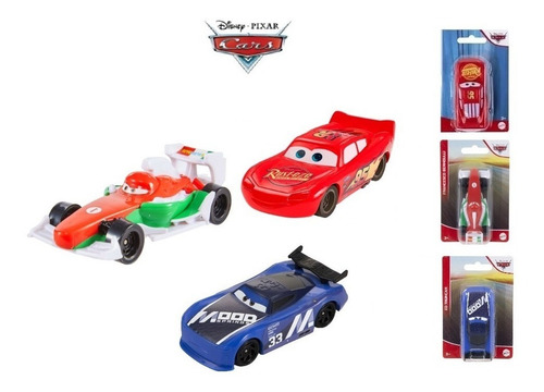 Imagen 1 de 5 de Pack De 3 Autitos Cars Rayo Mc Queen Francesco Originales