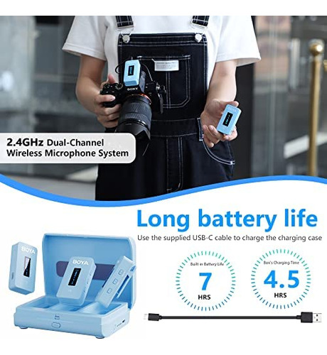 Boya By-xm6-k2b Sistema De Micrófono Lavalier Inalámbrico Co